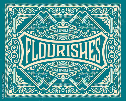 Western card with vintage style