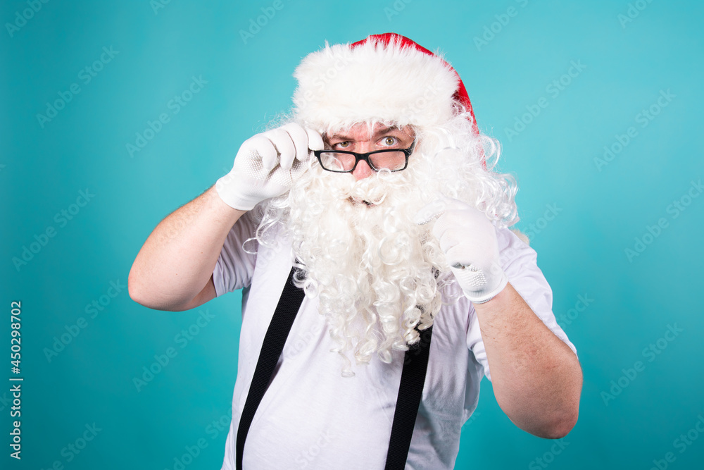 Funny Santa Claus at a party. Funny Santa Claus at a party.