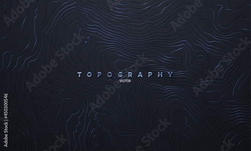 Silver or steel topography pattern. Vector illustration of heights map topographic backdrop