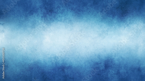 青の手描き水彩