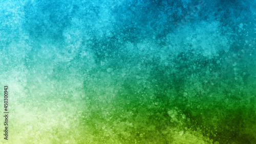 青と緑の水彩の筆の跡、背景素材、テクスチャ	