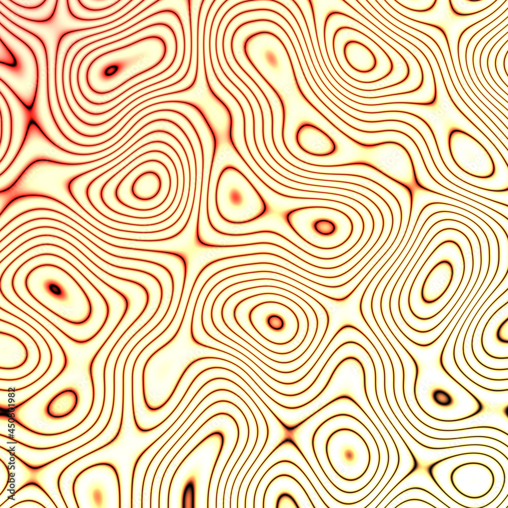 Fototapeta premium Gold background. Psychedelic background. Abstract hypnotic pattern striped lines. Monochrome abstract background.