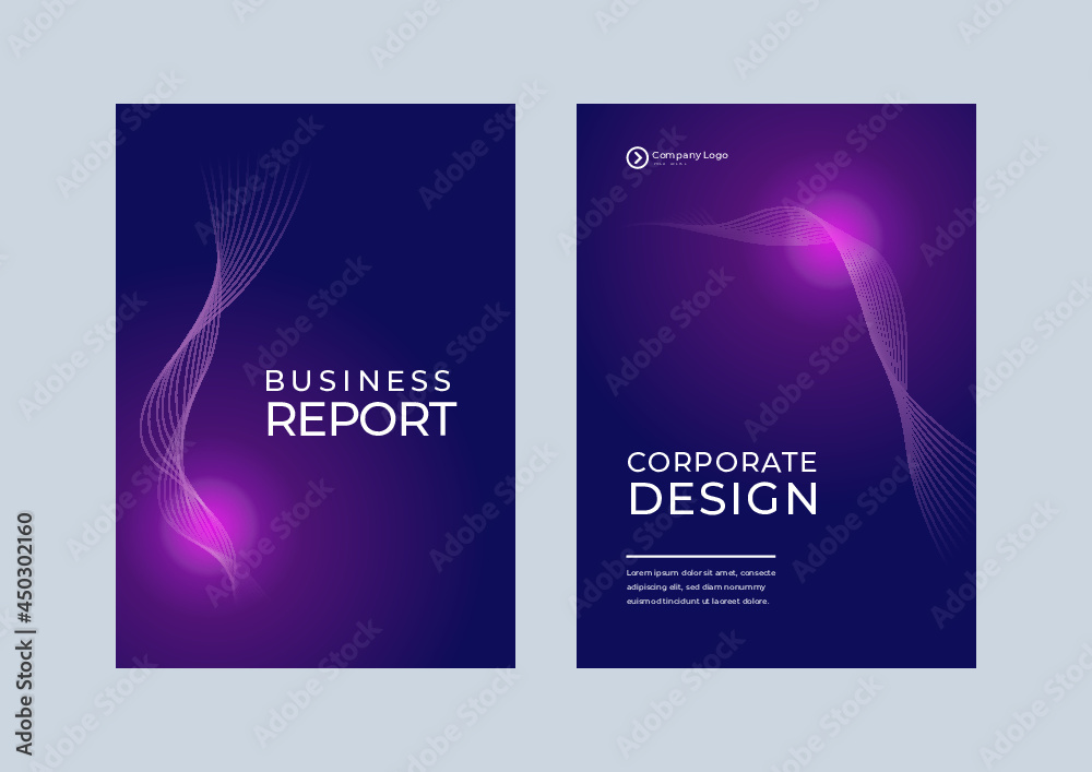 Fototapeta premium Abstract technology cover with modern tech design concept. High tech brochure design concept. Set of Futuristic business layout. Futuristic Digital poster templates