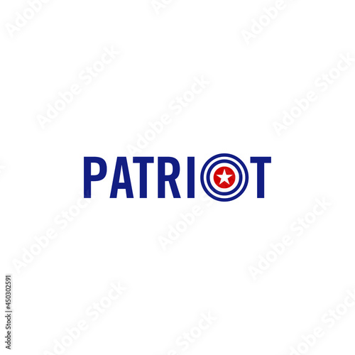 Patriot Logo Design. Vector Illustration.