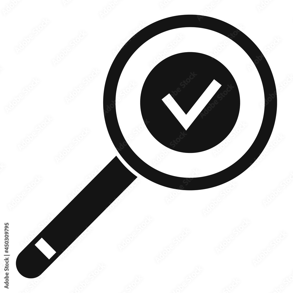 Quality magnifier icon simple vector. Glass control Quality magnifier icon simple vector. Glass control