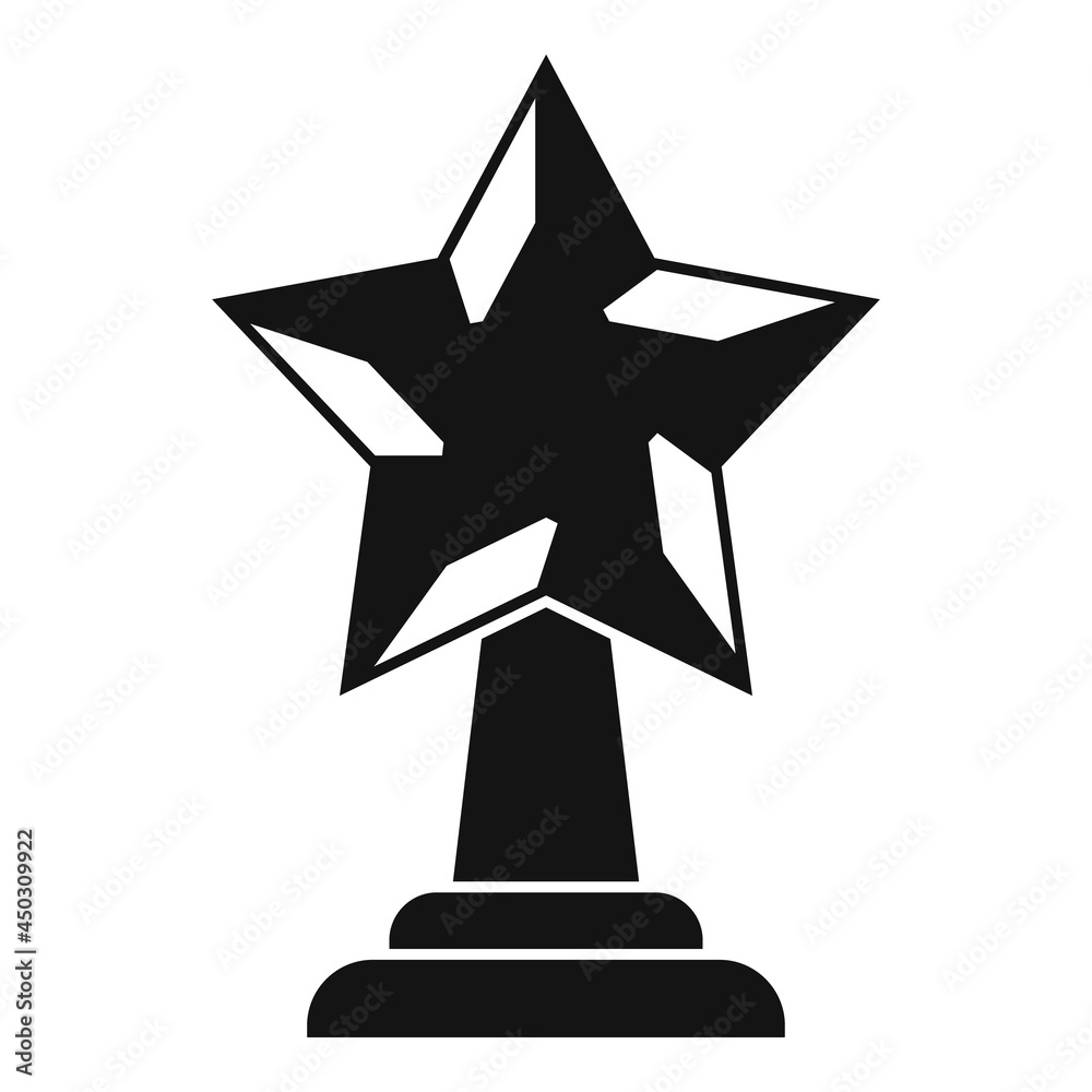 Star trophy icon simple vector. Winner award Star trophy icon simple vector. Winner award