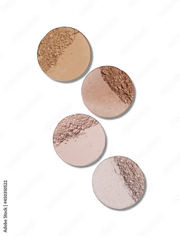 Collection of powder blush isolated on white
Collection of powder blush isolated on white
