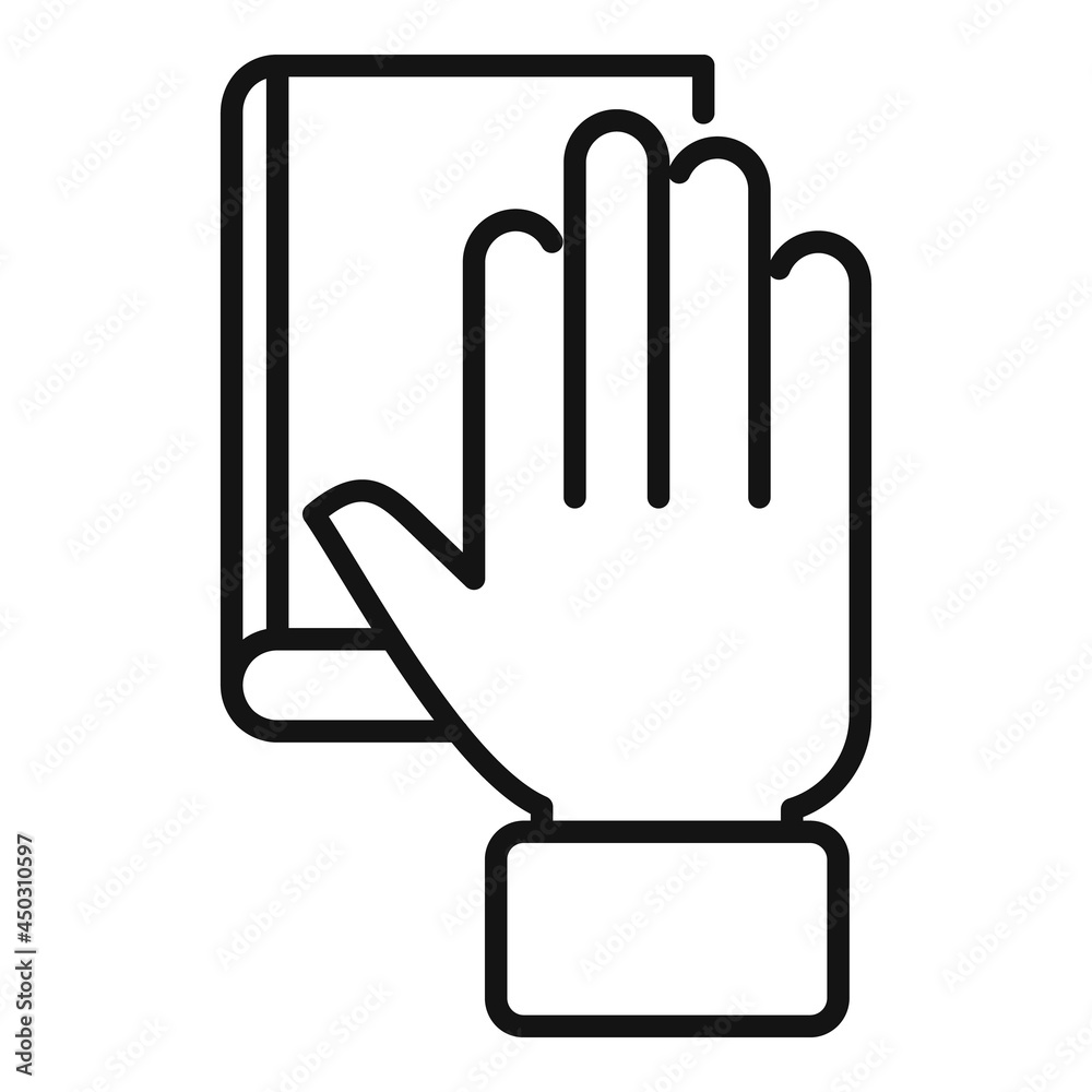 Touch book icon outline vector. Online appointment Touch book icon outline vector. Online appointment