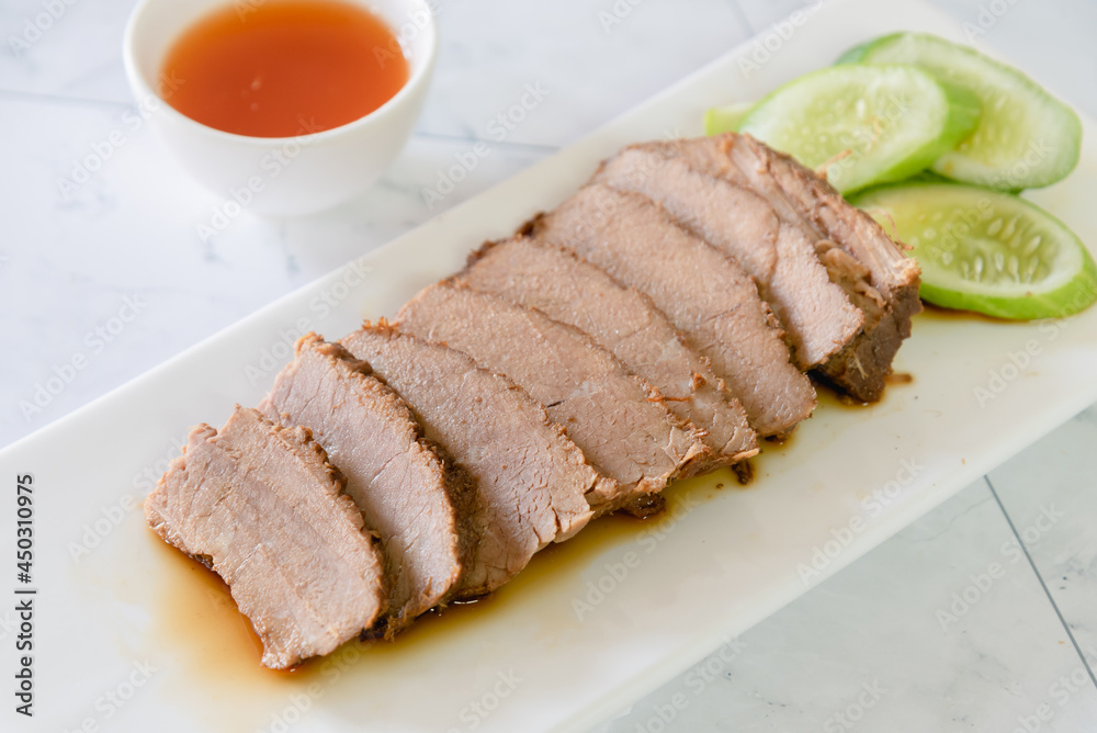 Slice stewed beef with soy sauce, traditional chinese food Slice stewed beef with soy sauce, traditional chinese food