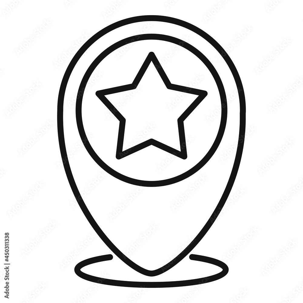 Best location icon outline vector. Current map Best location icon outline vector. Current map
