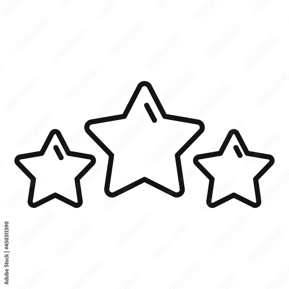 Quality stars icon outline vector. Satisfaction shape Quality stars icon outline vector. Satisfaction shape