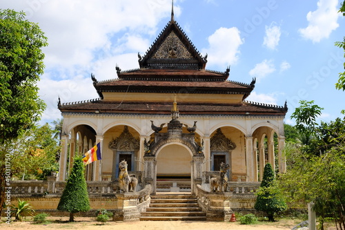 Cambodia Krong Siem Reap - Wat Bo Pagoda front side