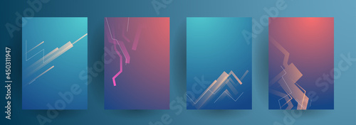 Abstract gradient vector background for business brochure cover design