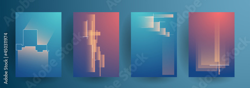 Abstract gradient vector background for business brochure cover design