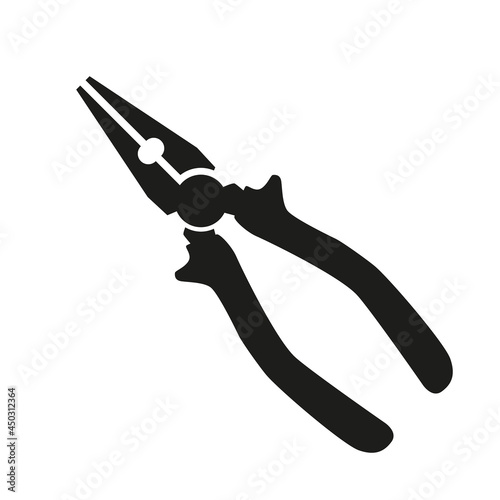 Closed pliers vector icon