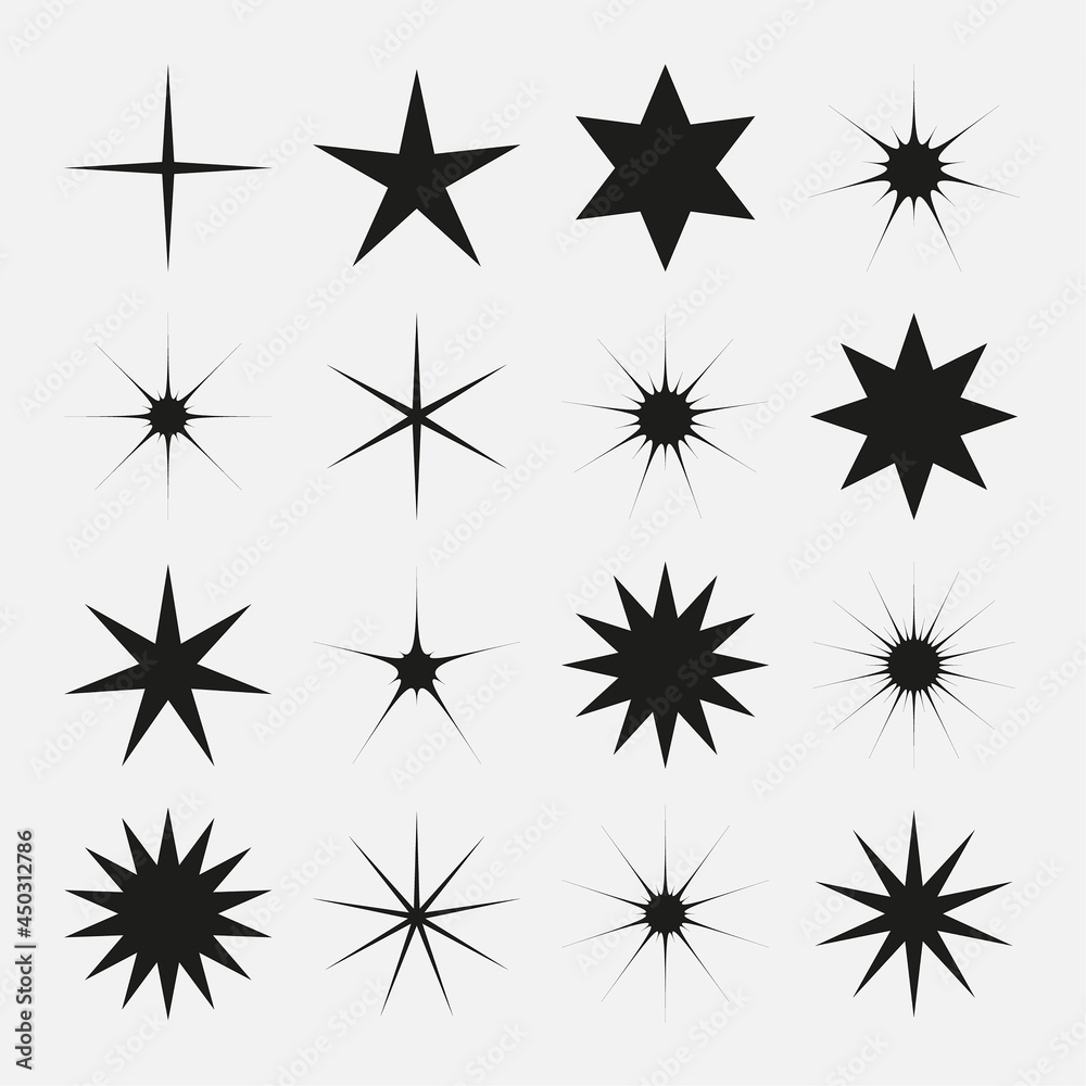 Vector stars sparkle icon Vector stars sparkle icon