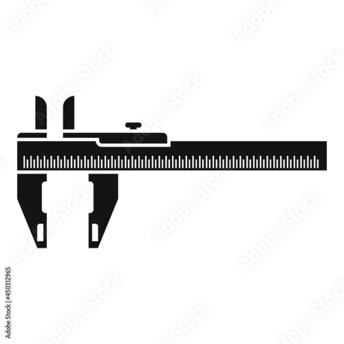 Vernier caliper icon simple vector. Dial calliper