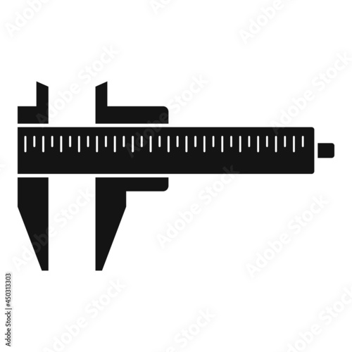 Caliper instrument icon simple vector. Micrometer tool