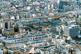 Aerial panoramic view of Paris city center