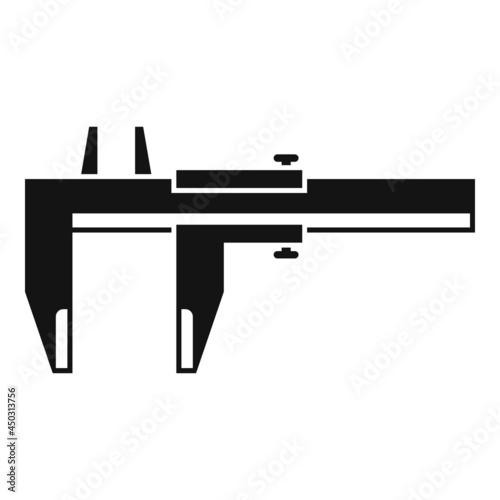 Engineering caliper icon simple vector. Calliper vernier