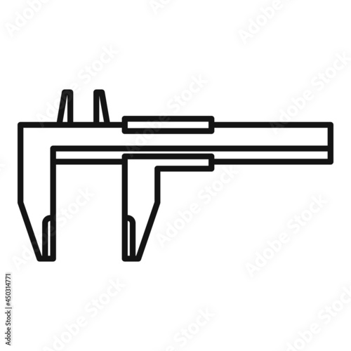 Engineering caliper icon outline vector. Calliper vernier