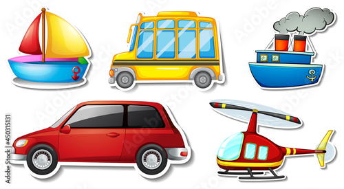 Random stickers with transportable vehicle objects