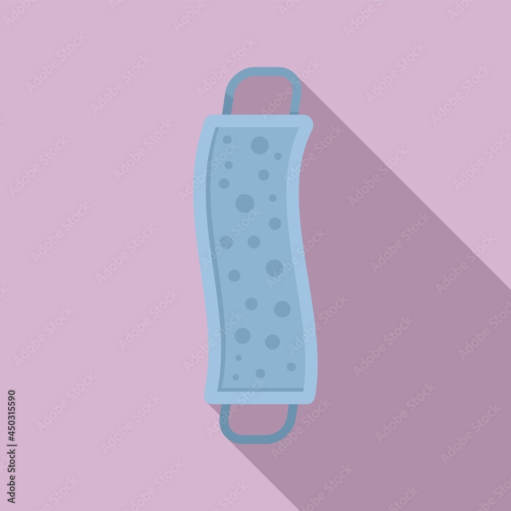 Sponge washcloth icon flat vector. Fabric cloth Sponge washcloth icon flat vector. Fabric cloth