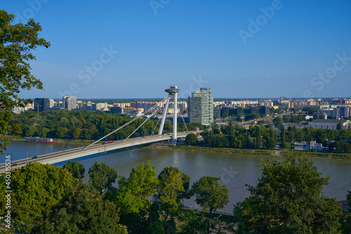Panoramic view of Bratislava and the Danube river