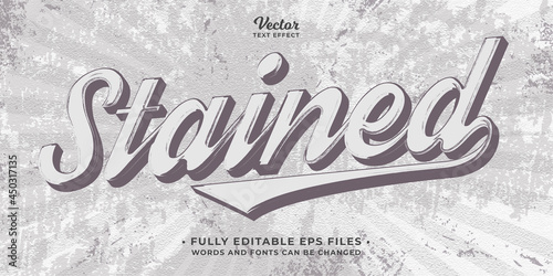 grunge retro vintage style text effect editable eps cc