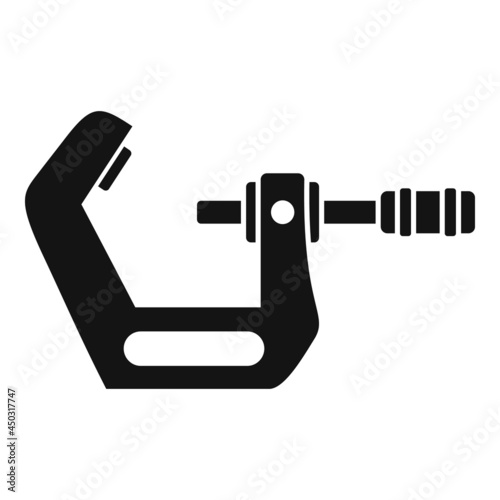 Micrometer caliper icon simple vector. Precision vernier