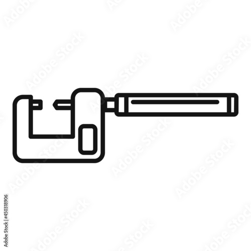 Micrometer calliper icon outline vector. Precision caliper