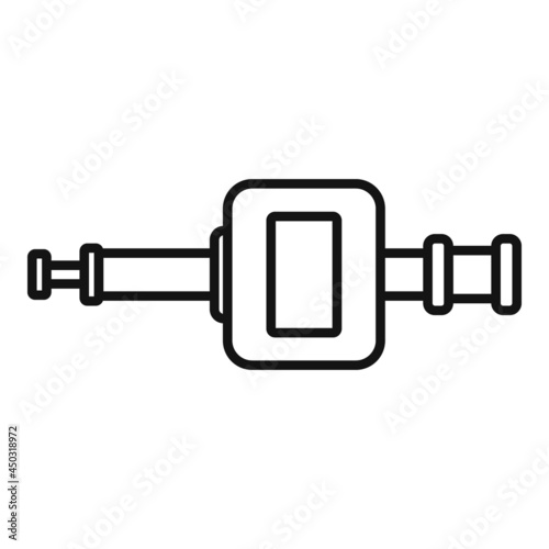 Modern micrometer icon outline vector. Caliper scale