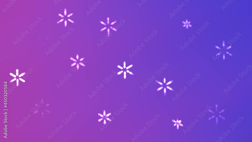 Abstract pink background with moving figures.