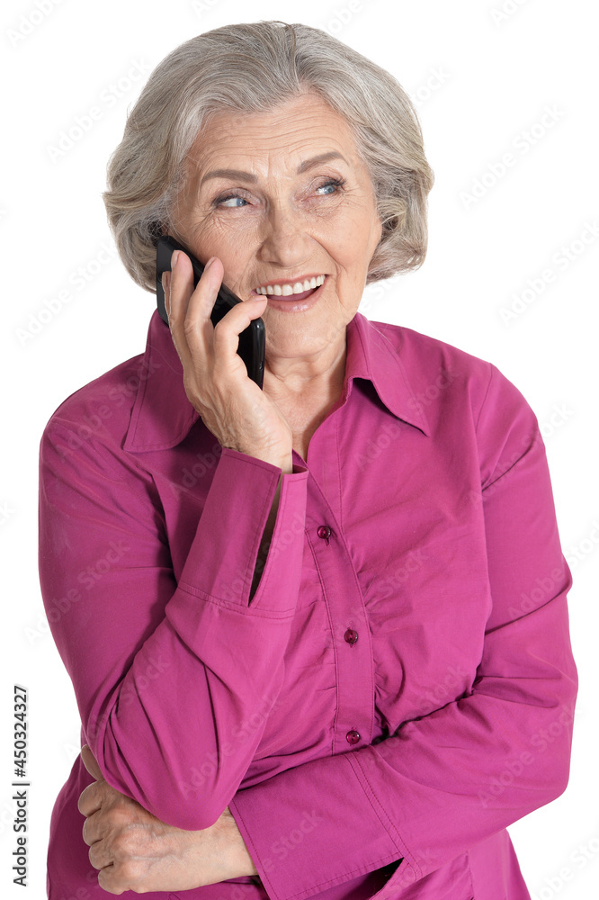 emotional senior woman posing isolated on white background emotional senior woman posing isolated on white background