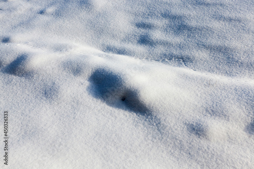 snow drifts in the winter season