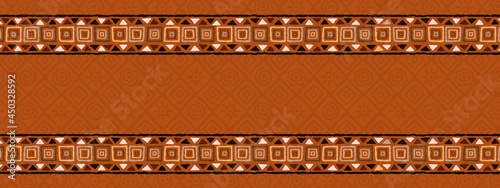 Obraz na płótnie Empty african tribal art frame banner background