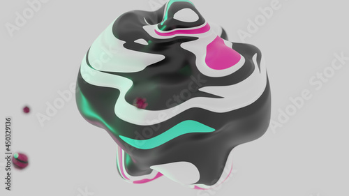 Floating Coronavirus COVID-19 Delta Lambda Variant Pandemic Abstract Particle