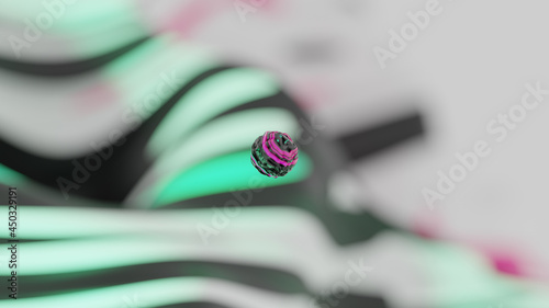 Floating Coronavirus COVID-19 Delta Lambda Variant Pandemic Abstract Particle