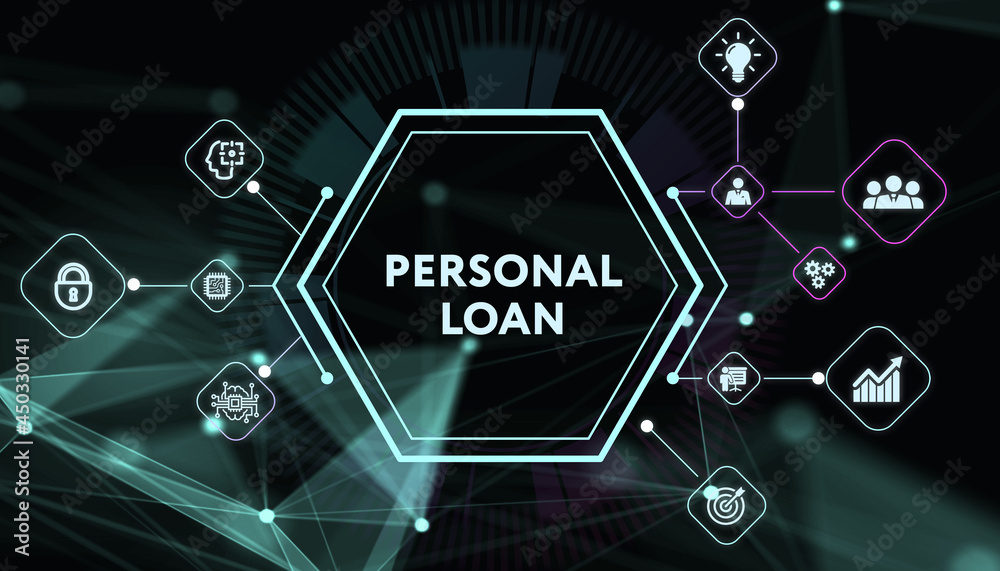 Obraz premium Business, Technology, Internet and network concept. Loan personal finance.