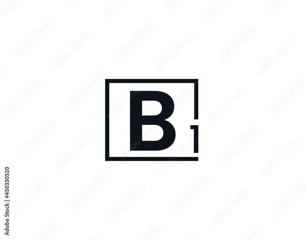 B1, 1B Initial letter logo B1, 1B Initial letter logo