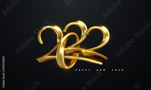 Happy New 2022 Year. Holiday vector illustration photo