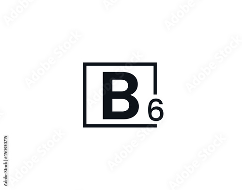 B6, 6B Initial letter logo