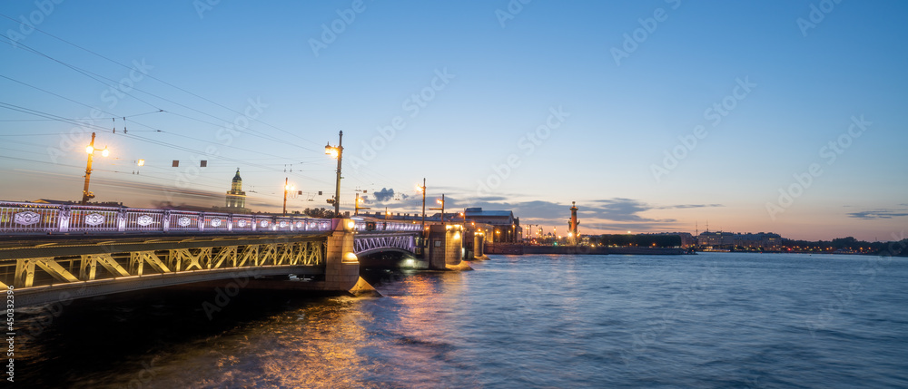 Saint Petersburg view of the Spit of Vasilievsky Island.