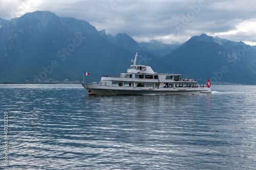 Ship in the Leman Lake - Veytaux - Switzerland