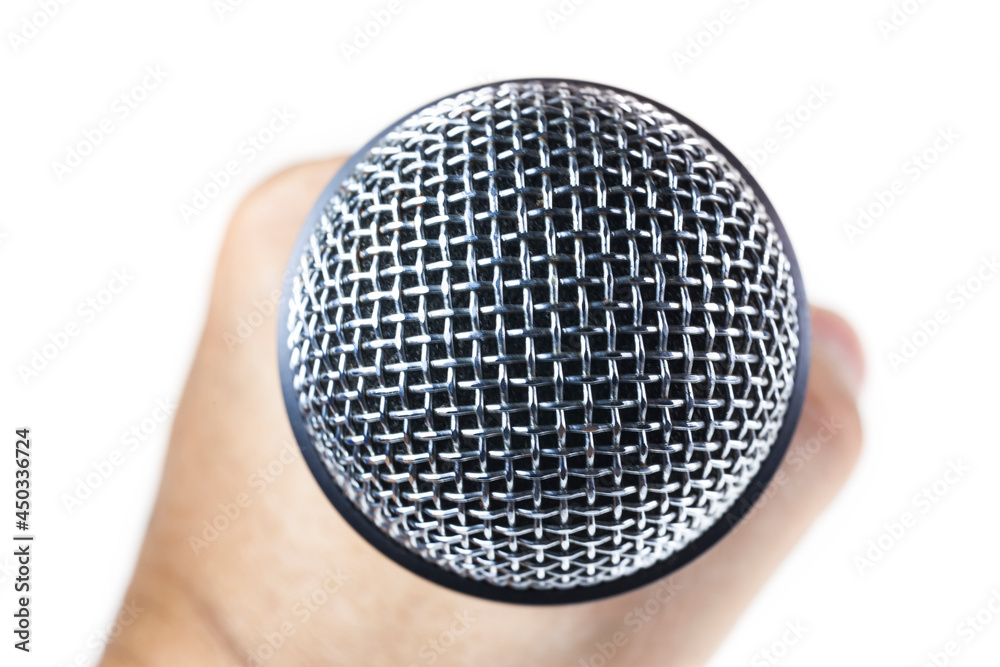 Microphone on white background. Microphone on white background.