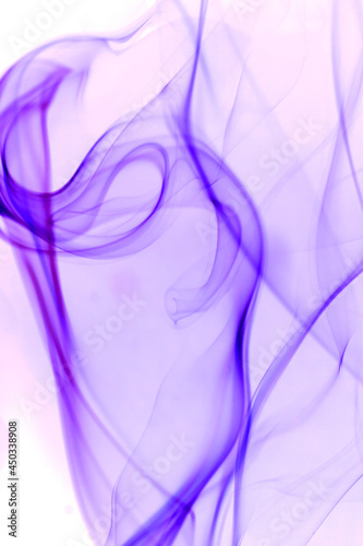 Purple smoke on white backgrounds.