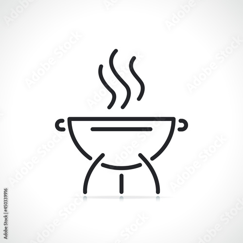 barbecue thin line icon isolated