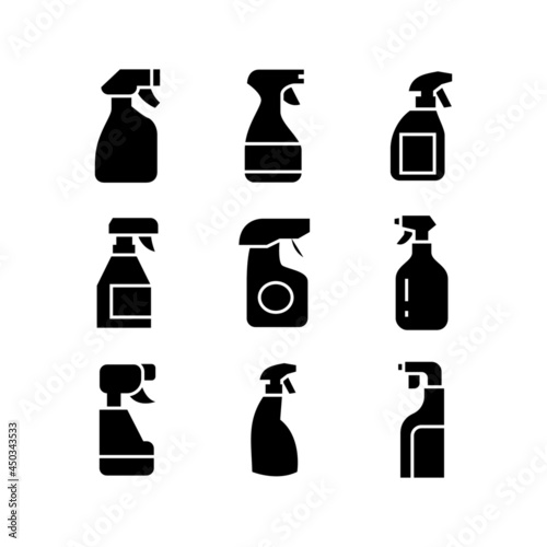 spray bottle icon or logo isolated sign symbol vector illustration - high quality black style vector icons
