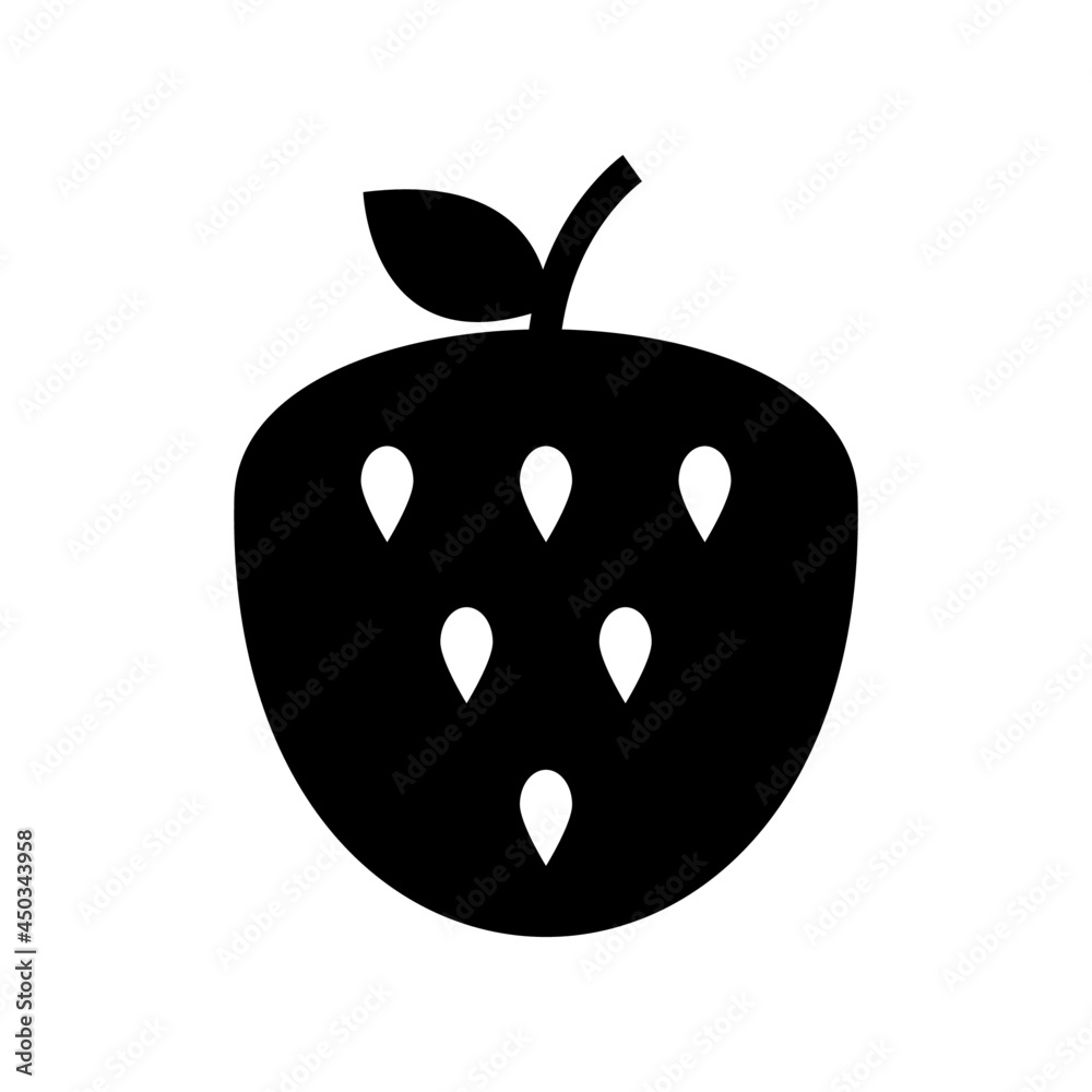 Obraz premium strawberry icon or logo isolated sign symbol vector illustration - high quality black style vector icons