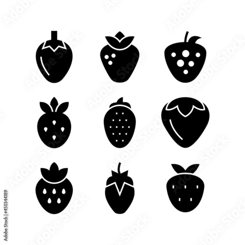 strawberry icon or logo isolated sign symbol vector illustration - high quality black style vector icons 